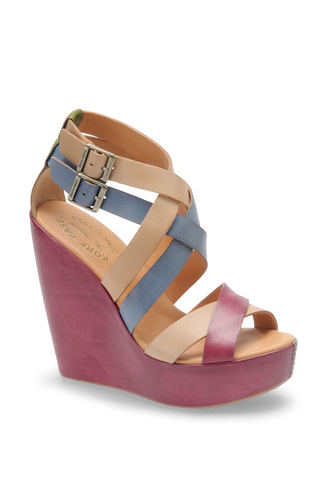 Kork-Ease 'Hailey' Wedge Sandal, Main, color, MULTI COLOR