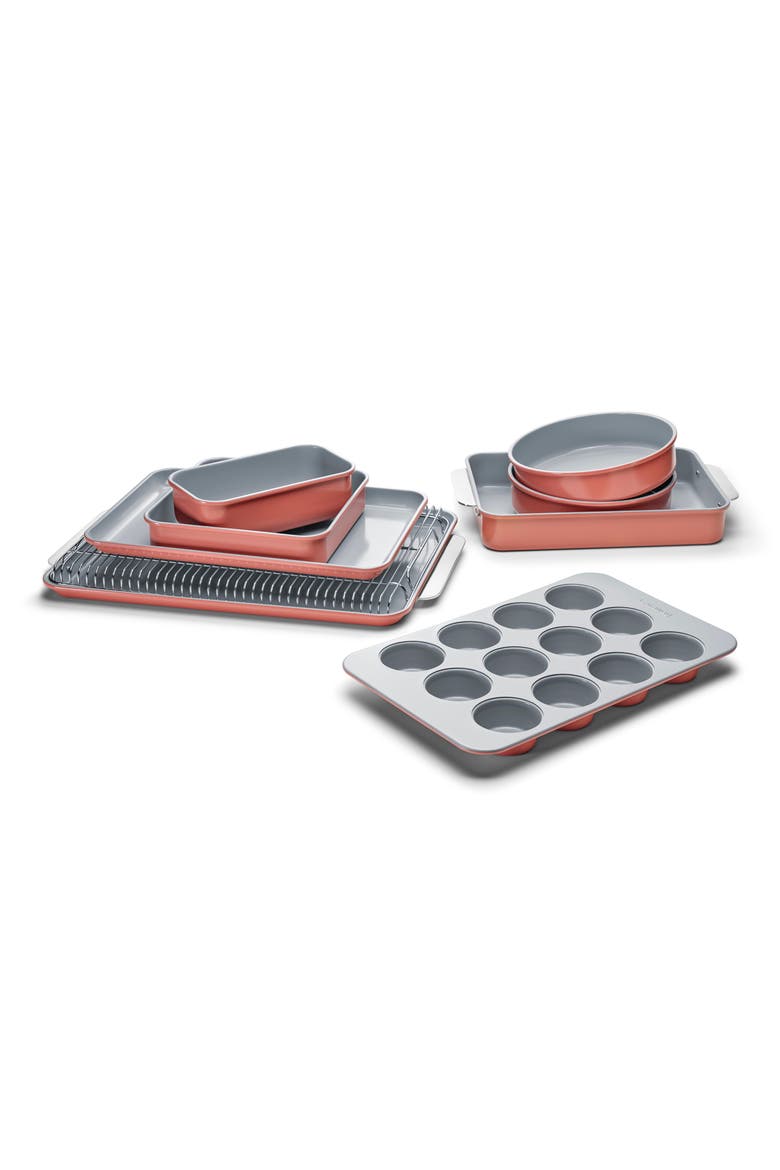 11-Piece Nontoxic Ceramic Bakeware Set, Main, color, PERRACOTTA