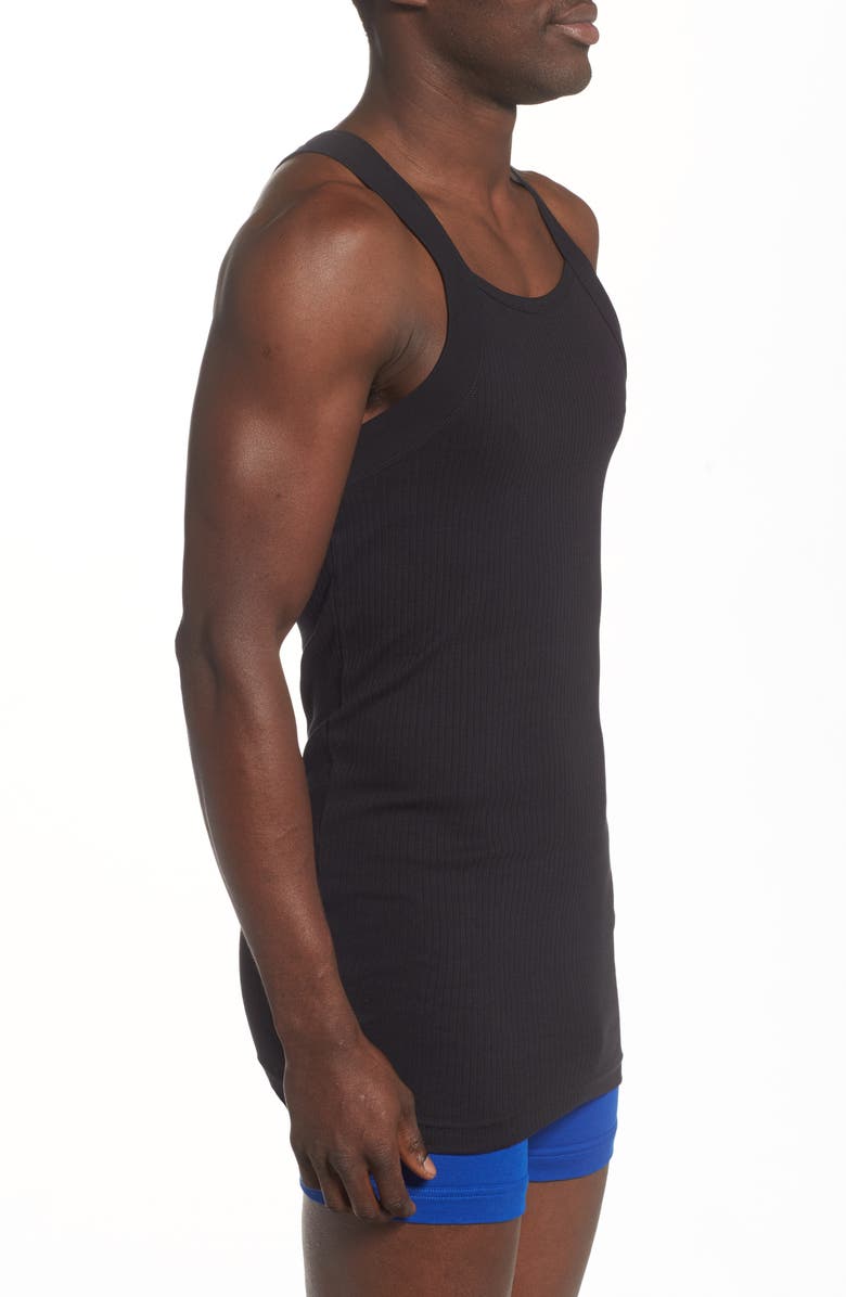 2(x)ist 2-Pack Square Cut Tank Top, Alternate, color, Black New Logo