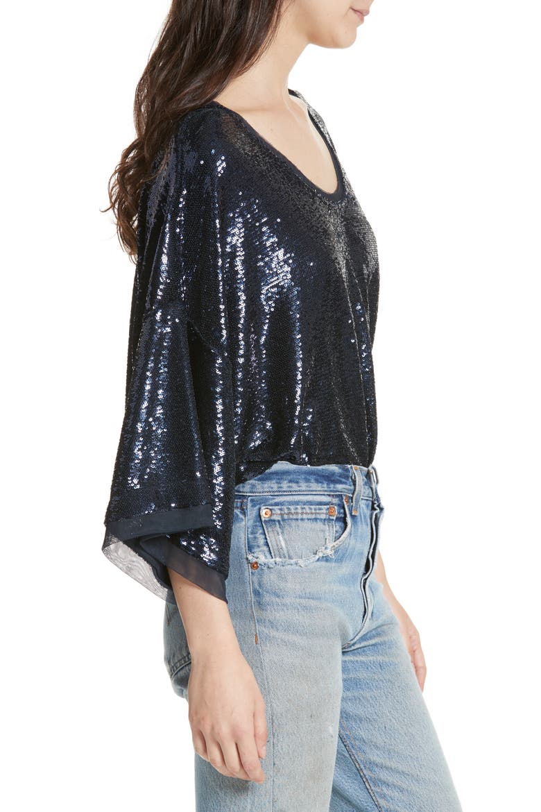 Champagne Dreams Top, Alternate, color, NAVY