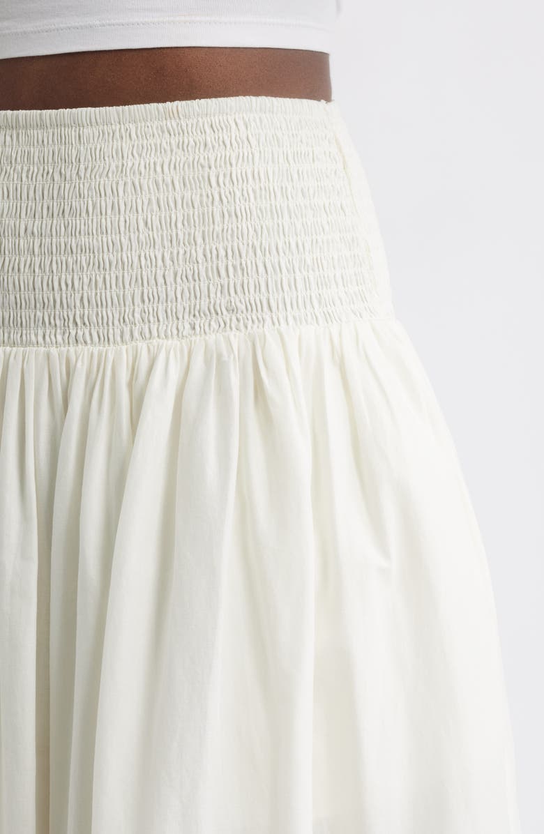Treasure
Bond Embroidered Eyelet Cotton Smocked Waist Skirt, Alternate, color, Ivory Egret