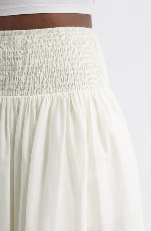 Shop Treasure & Bond Embroidered Eyelet Cotton Smocked Waist Skirt