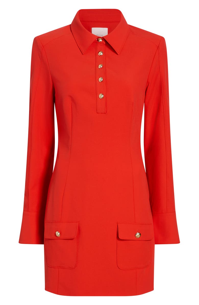 Cinq à Sept Lea Long Sleeve Mini Shirtdress, Alternate, color, Bisou