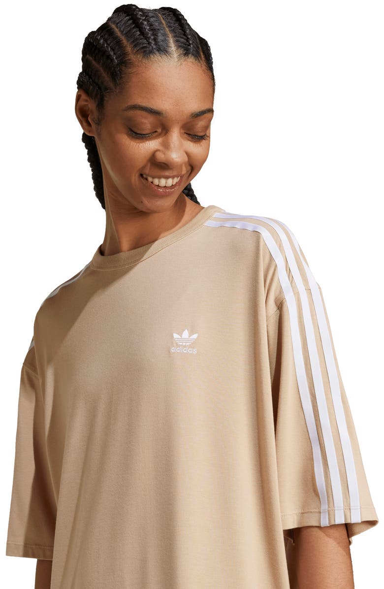 adidas Adicolor 3-Stripes Oversize T-Shirt, Alternate, color,