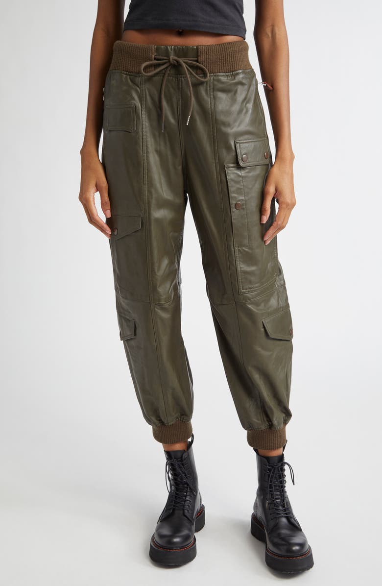 R13 Multipocket Leather Balloon Pants, Main, color, 