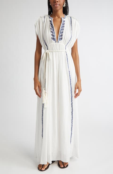Liviane Embroidered Maxi Dress