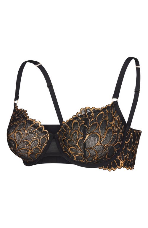 Savage X Fenty Savage Not Sorry Unlined Lace Balconette Bra In Black