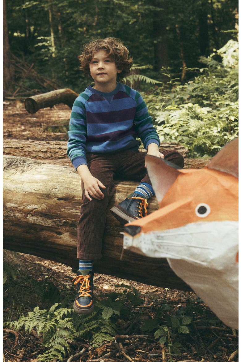 Kids' Striped Colourblock Sweatshirt, Alternate, color, BLUE STRIPE