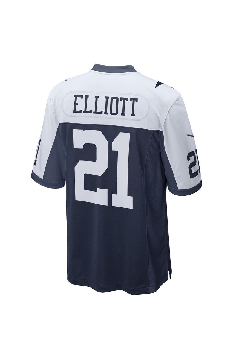 Nike Men's Nike Ezekiel Elliott Navy Dallas Cowboys Alternate Game Team Jersey, Alternate, color,