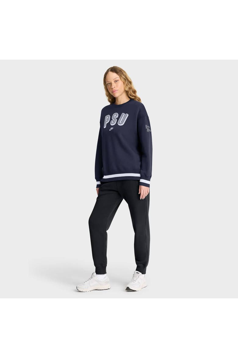 Women's Nike Navy Penn State Nittany Lions Oversized Legacy Phoenix Sweatshirt, Alternate, color, Navy