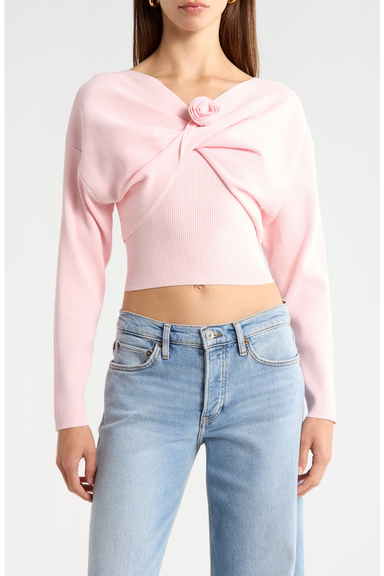 Jasmyn Rib Crop Tube Top & Bolero Set, Main, color, SOFT PINK