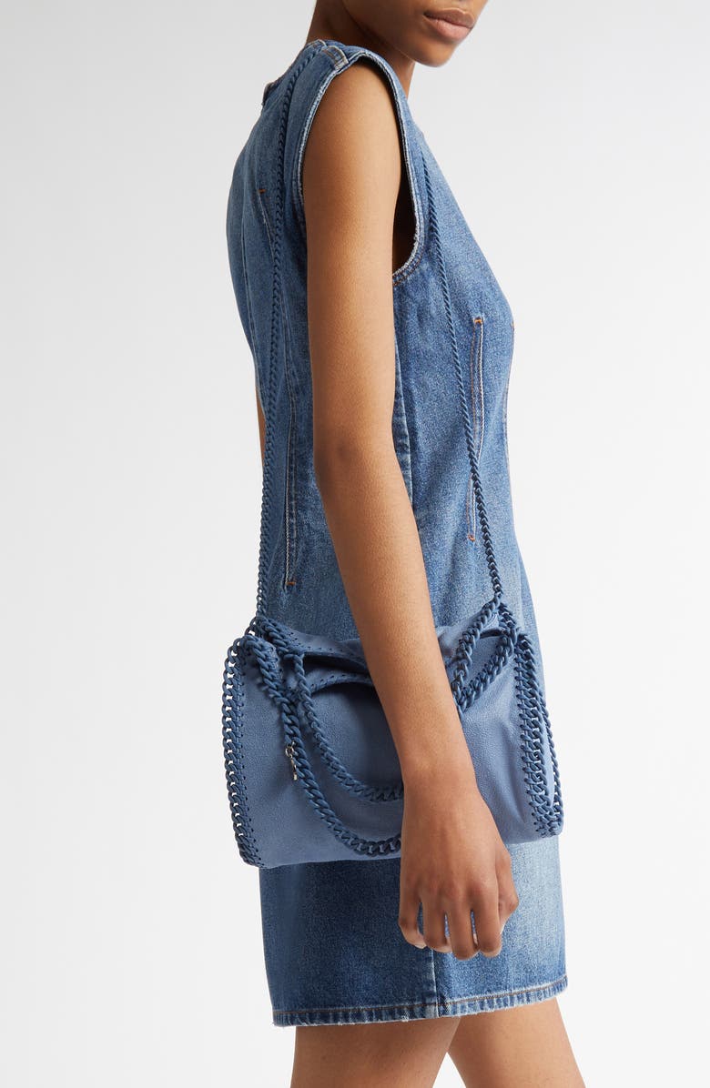 Stella McCartney Mini Falabella Shaggy Deer Faux Leather Tote, Alternate, color,