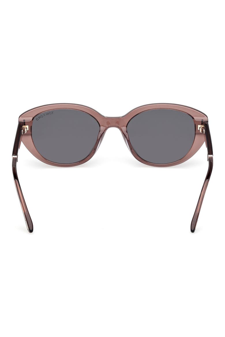 54mm Butterfly Sunglasses, Alternate, color, SHINY LIGHT BROWN / SMOKE