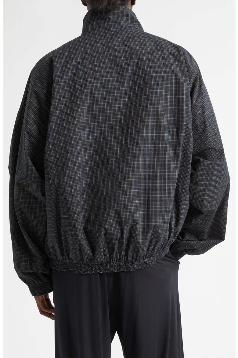 Loop Sports Icon Micro Tartan Technical Cotton Track Jacket, Alternate, color, 8069 NAVY/ DARK GREEN