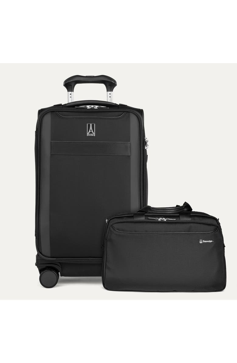 TRAVELPRO Versapack + Softside Carry On & Underseat Travel Tote Bag Luggage Set, Main, color, Black
