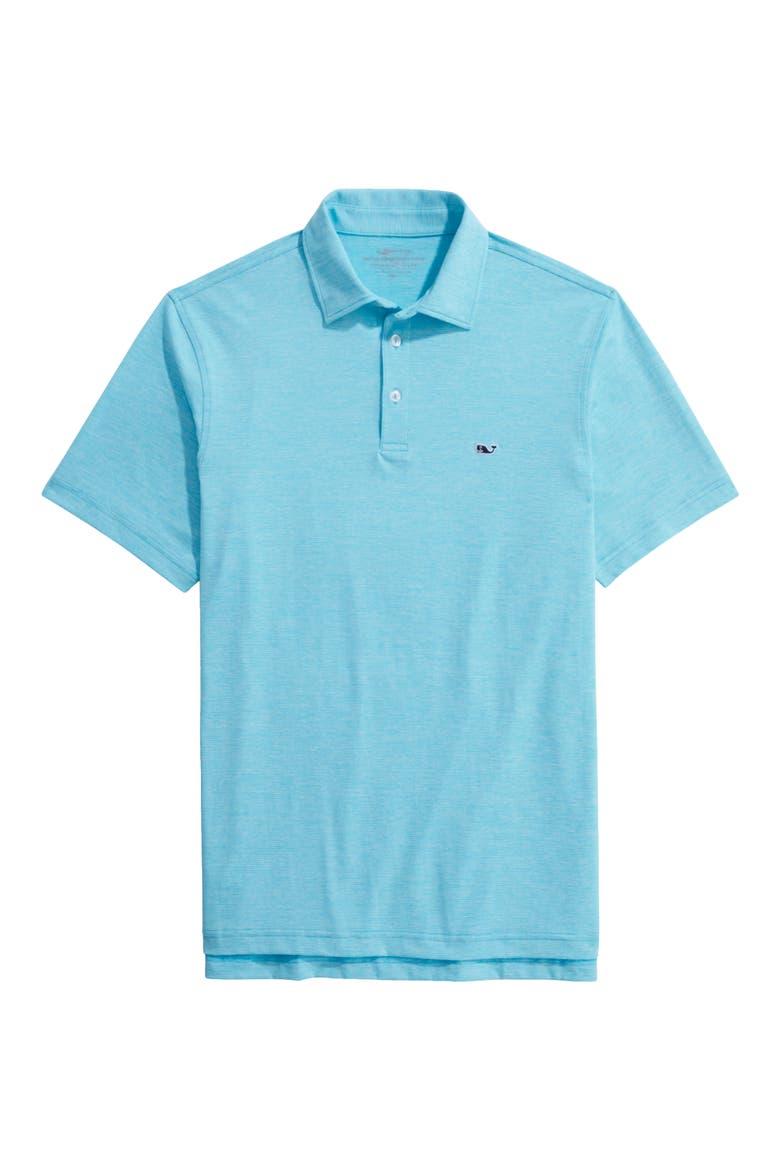 St. Jean Stripe Sankaty Performance Polo, Main, color, TURQS TEJEDA / WHITE