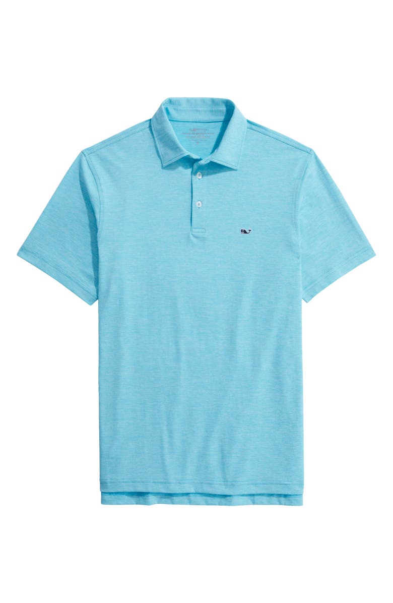 vineyard vines St. Jean Stripe Sankaty Performance Polo, Main, color, Turqs Tejeda / White