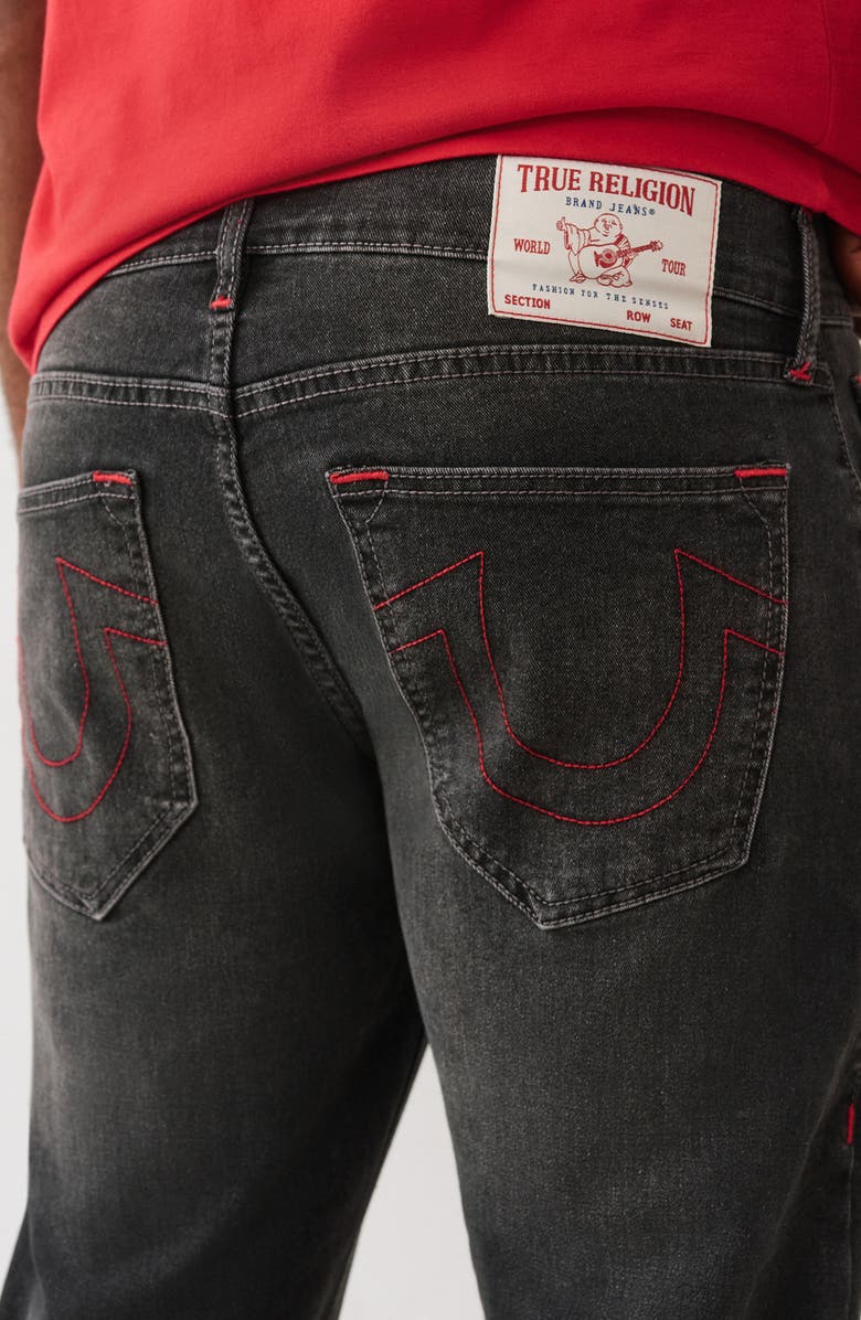 True Religion Ricky Straight Leg Jeans, Alternate, color, Grey Smoky Mist