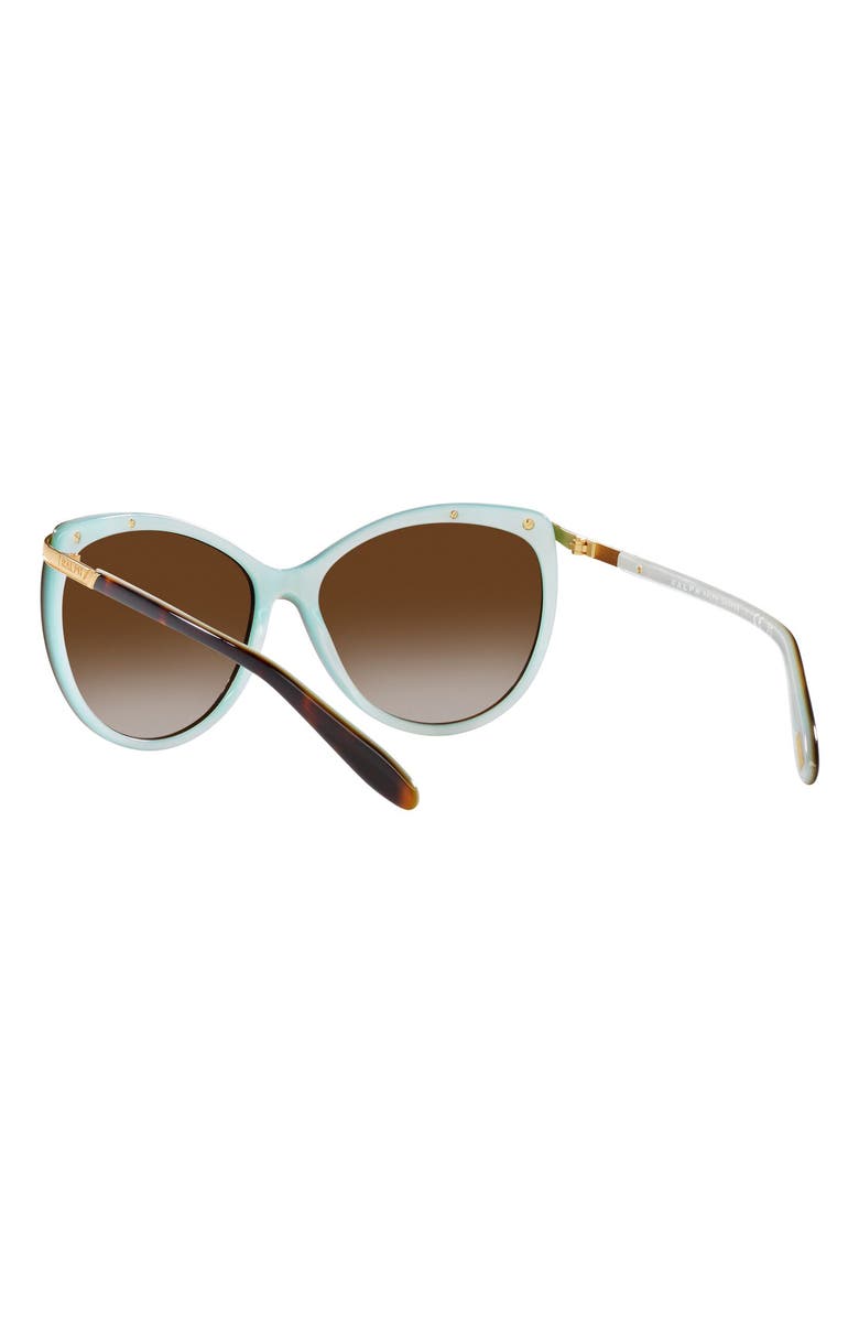 RALPH 59mm Gradient Cat Eye Sunglasses, Alternate, color, Brown Gradient