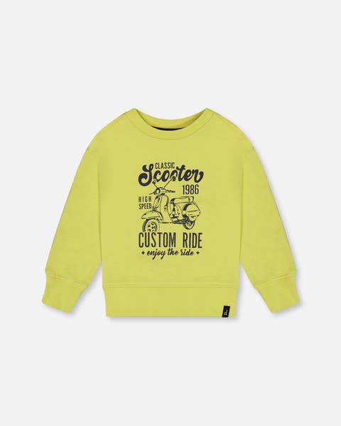 Baby Boy's Pullover Graphic Sweatshirt Lime Green