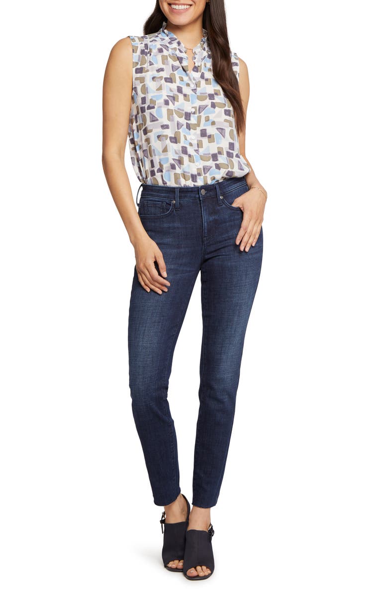 NYDJ Alina Fray Hem Ankle Skinny Jeans, Main, color, 