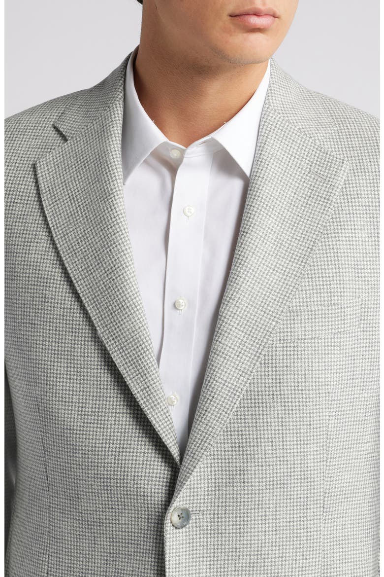 Iker Slim Fit Check Wool & Cashmere Jacket, Alternate, color, LIGHT GREY