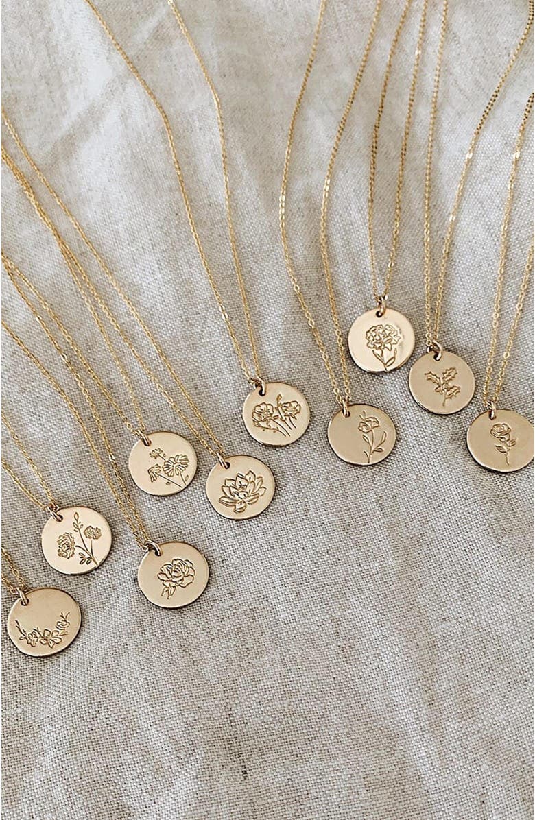 MADE BY MARY May Birth Flower Necklace, Alternate, color, Silver