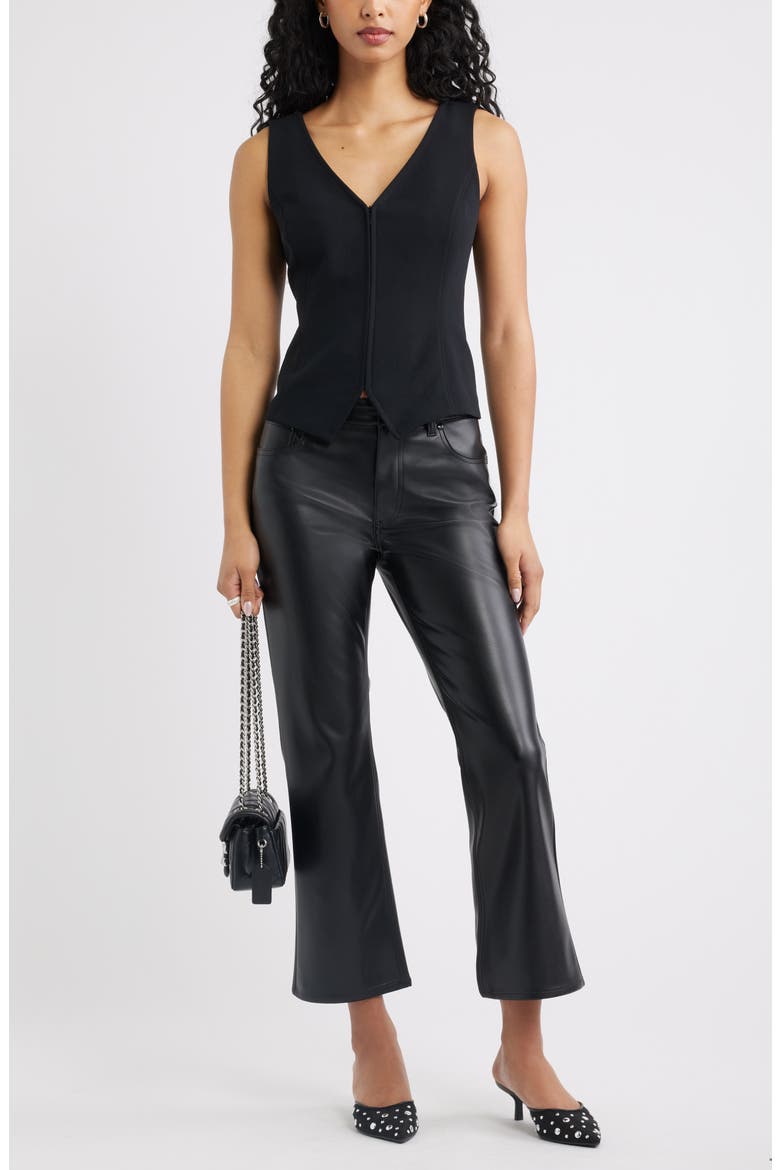 Curator Crepe Sleeveless Top, Alternate, color, BLACK