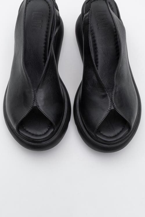Forever & Always Shoes Sam Leather Platform Sandal In Black