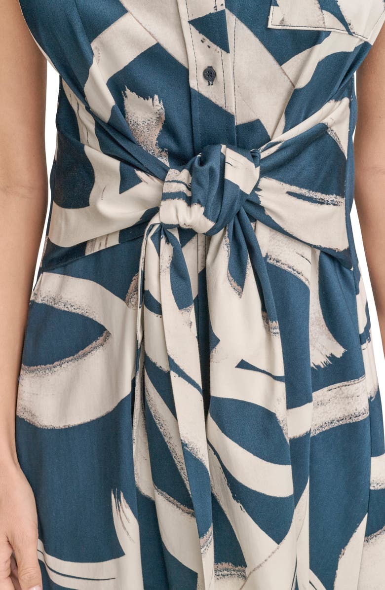 Donna Karan New York Abstract Print Stretch Cotton Shirtdress, Alternate, color, 