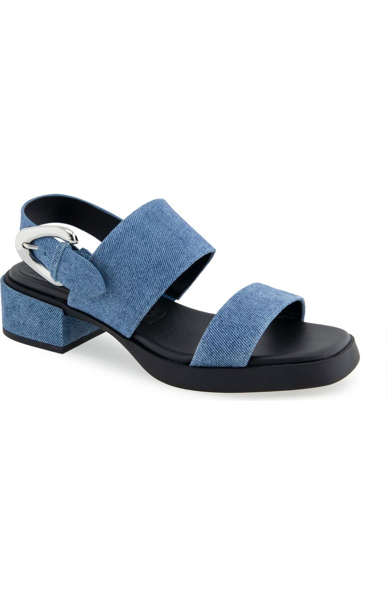 Aerosoles Dantay Slingback Sandal, Main, color, Blue Jean Denim Suede