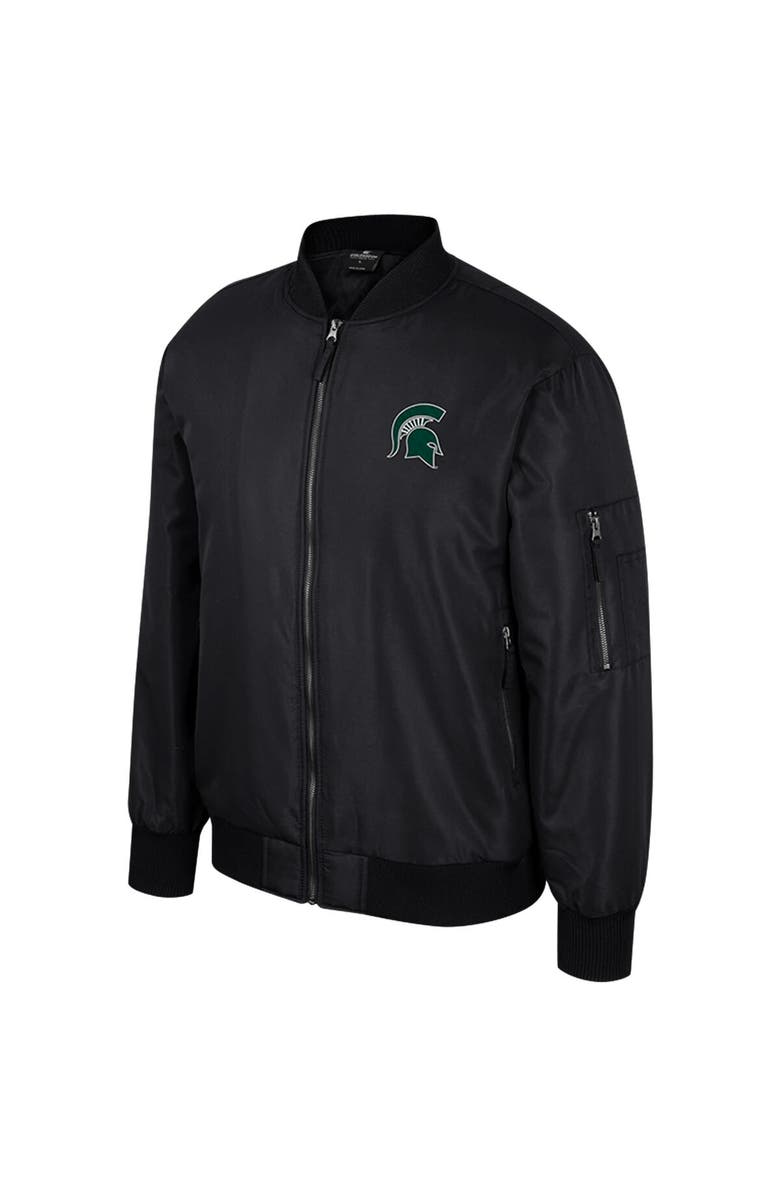 COLOSSEUM Men's Colosseum Black Michigan State Spartans Full-Zip Bomber Jacket, Alternate, color, Black