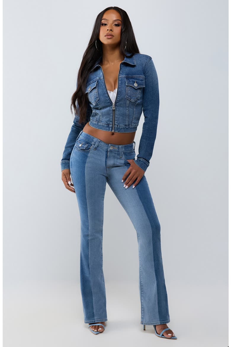 Becca Colorblocked Bootcut Jeans, Alternate, color, COLORBLOCK INDIGO
