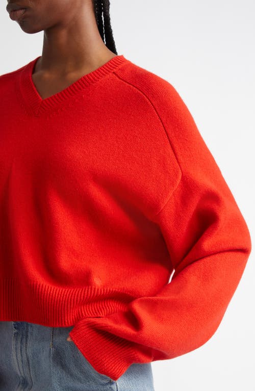 Shop Loulou Studio Loulou De Saison Anzor Cashmere V-neck Sweater In Tomato