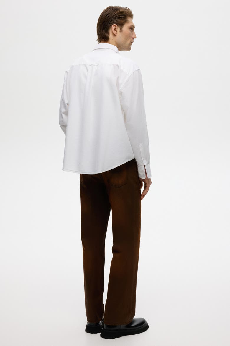 Relaxed Fit Oxford Shirt, Alternate, color, White