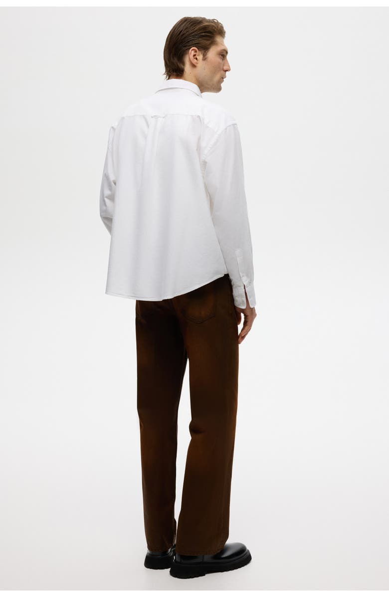 H&M Relaxed Fit Oxford Shirt, Alternate, color, White