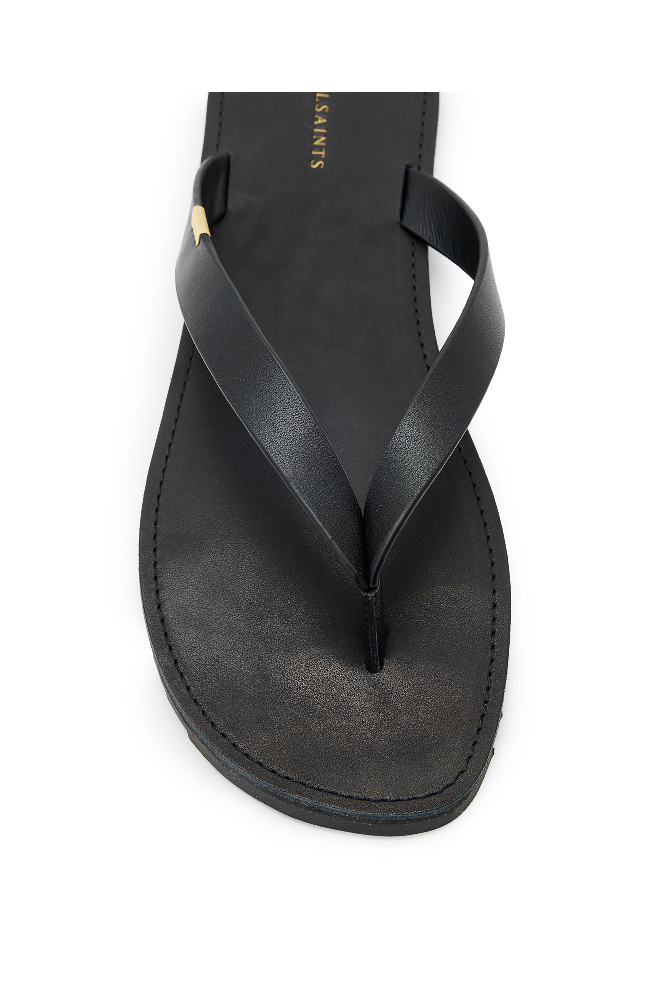 AllSaints Sydney Flip Flop, Alternate, color, Black