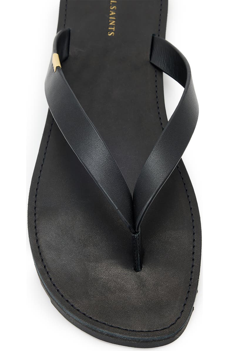 AllSaints Sydney Flip Flop, Alternate, color, Black