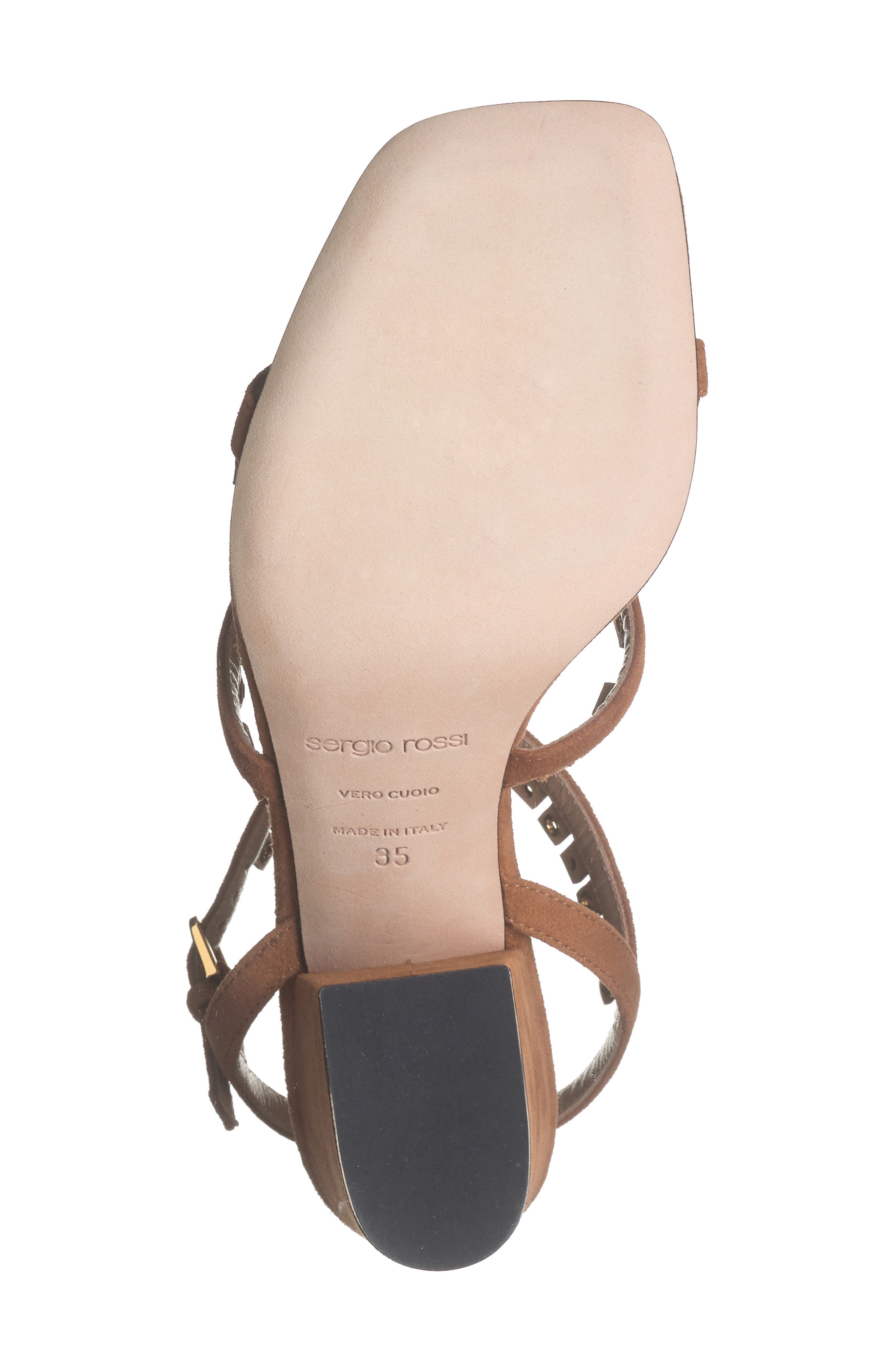 Sergio Rossi 3-Strap Sandal, Alternate, color, 