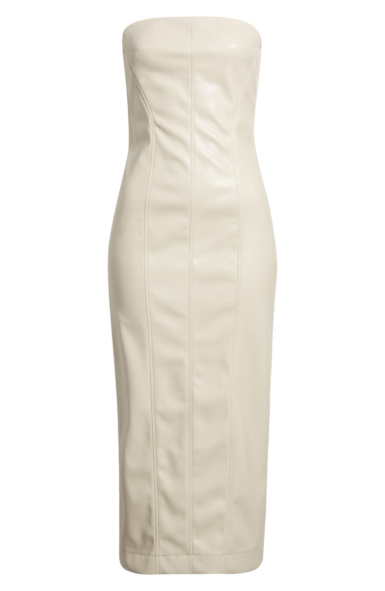 En Saison Ornette Strapless Faux Leather Dress | Nordstrom