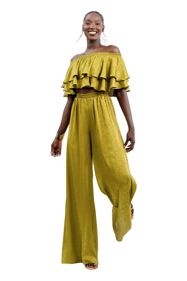 Hana Pants, Alternate, color, Ayel Olive