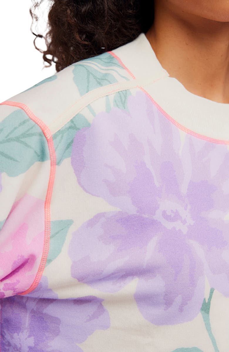 Free People Summer Loving Sweatshirt, Alternate, color, Ivory Combo