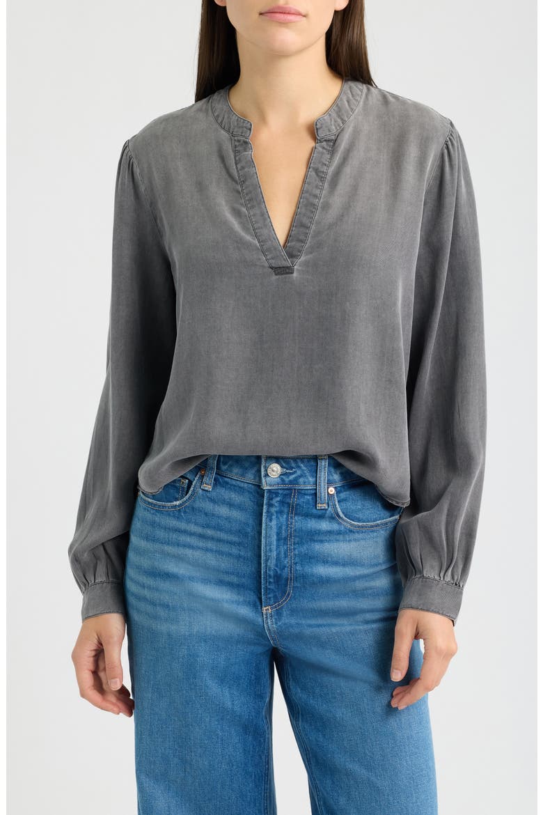 Gathered Top, Main, color, CRYSTAL SMOKE WASH