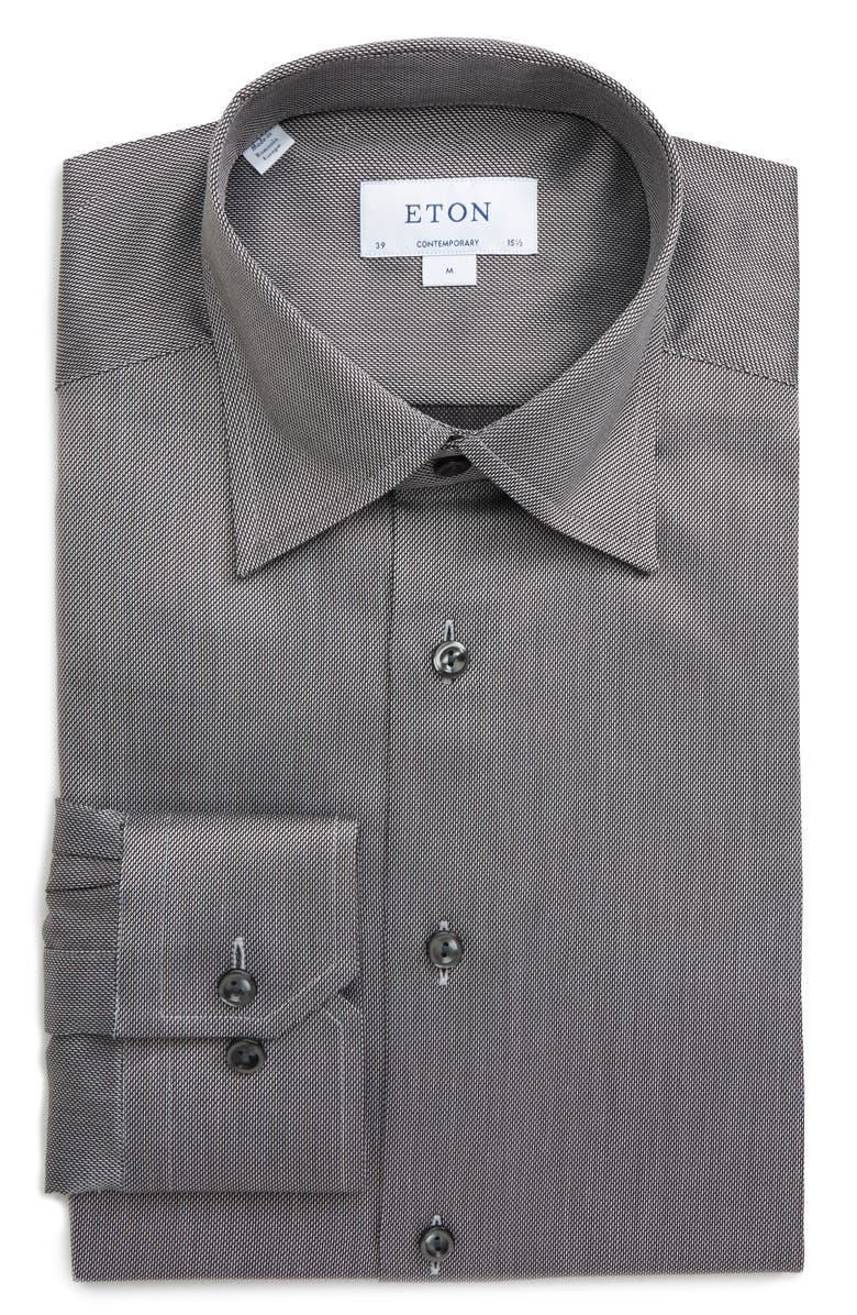 Eton Contemporary Fit Solid Dress Shirt, Main, color, 