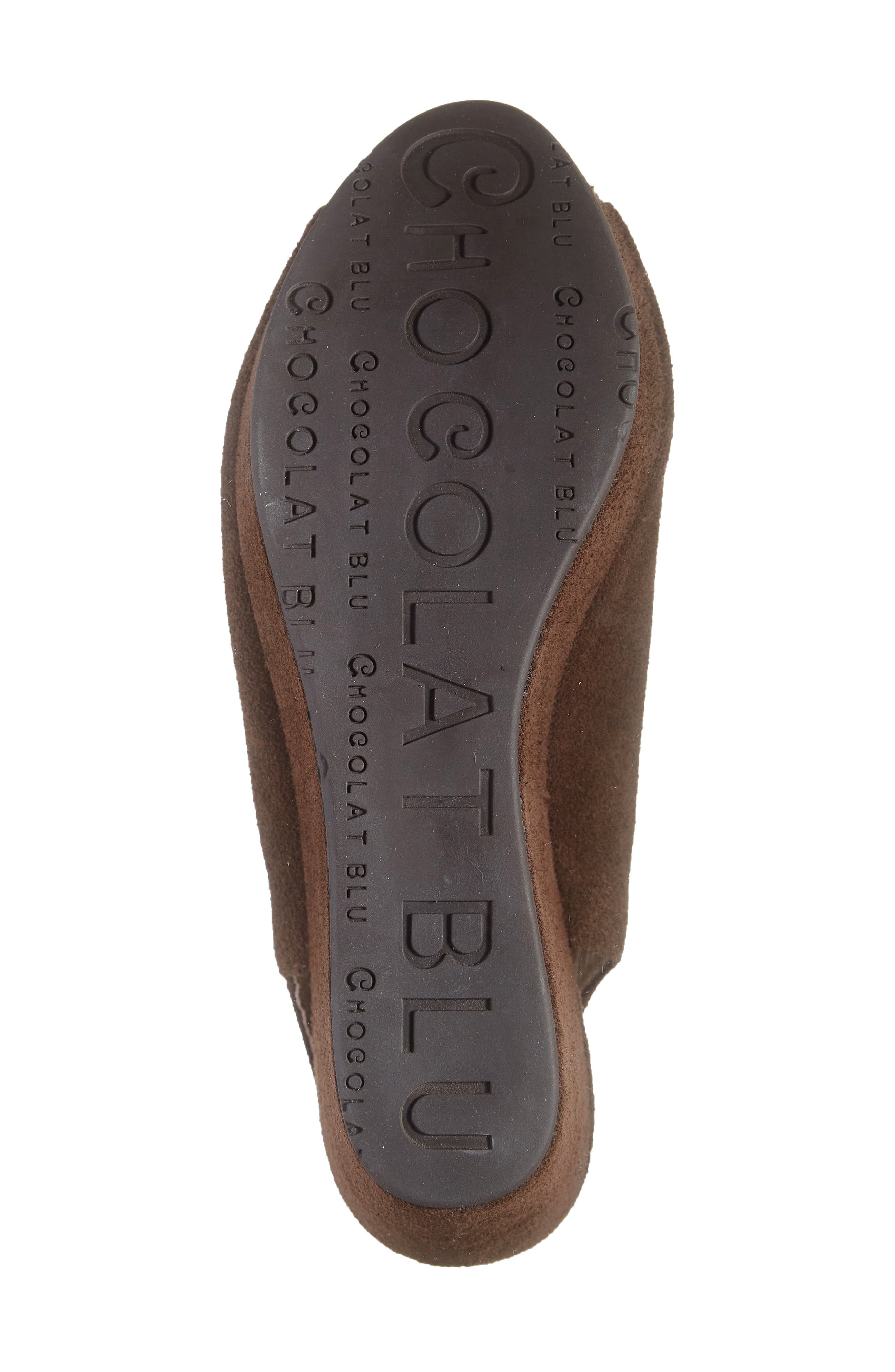 Front Zip Platform Wedge, Alternate, color, CHOCOLATE SUEDE