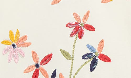 Peek Aren't You Curious Kids' Floral Embroidered Mock Two-piece Dress In Multi