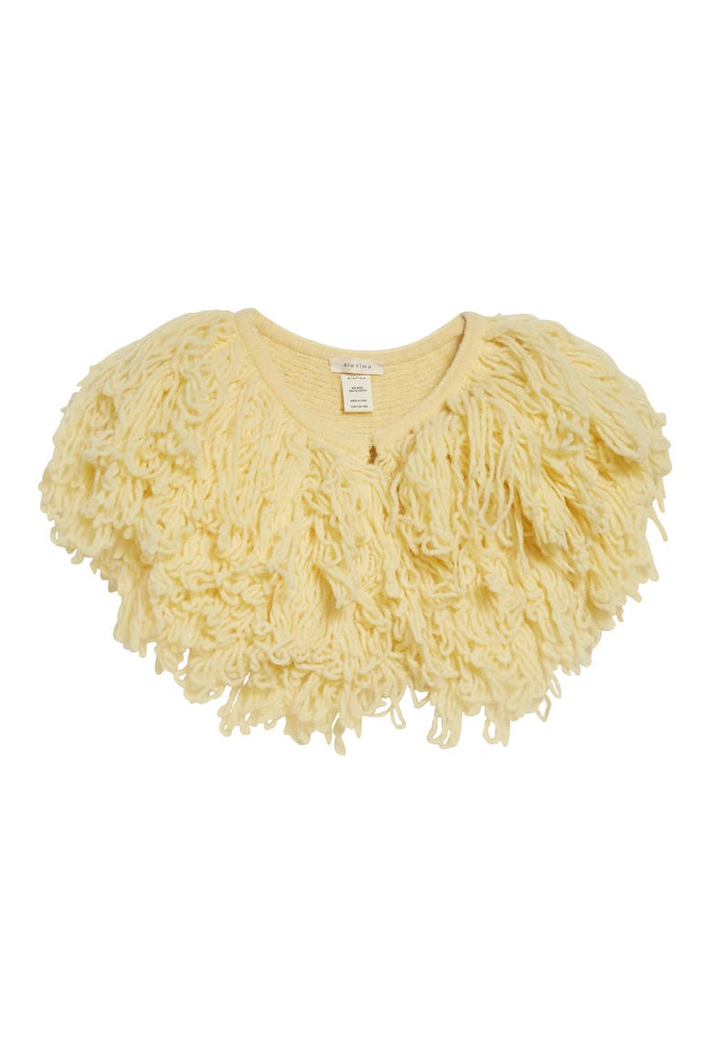 Wool Blend Fringe Collar, Alternate, color, BUTTER