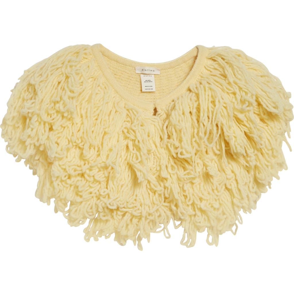 Diotima Wool Blend Fringe Collar In Yellow