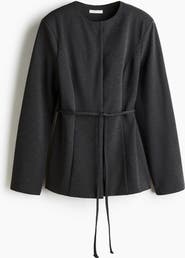 H&M Belted Ponte Di Roma Blazer