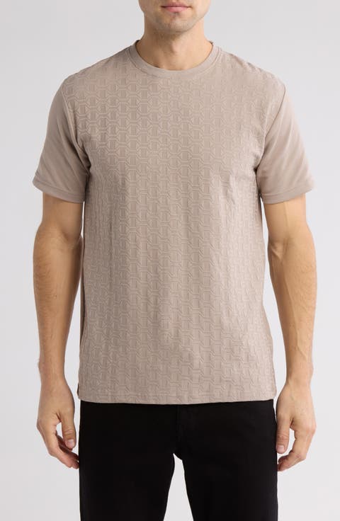 Textured Cotton Crewneck T-Shirt